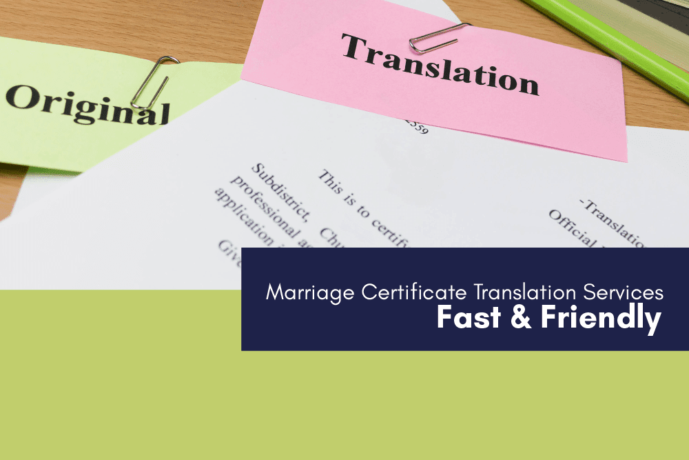Marriage certificate translation services - fast and efficient certified translations for USCIS immigration in Las Vegas