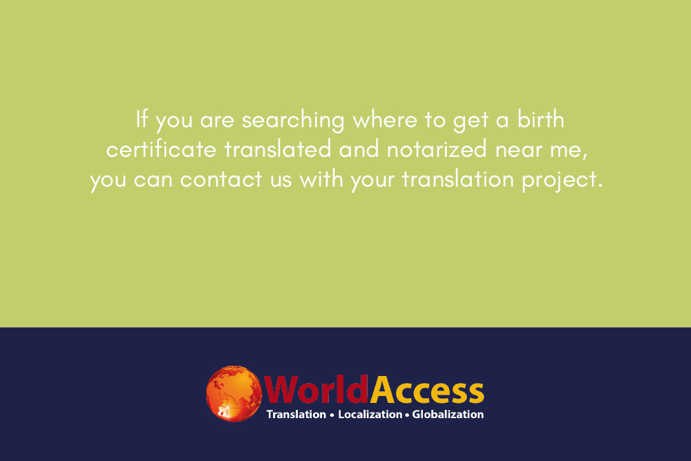 birth certificate translation