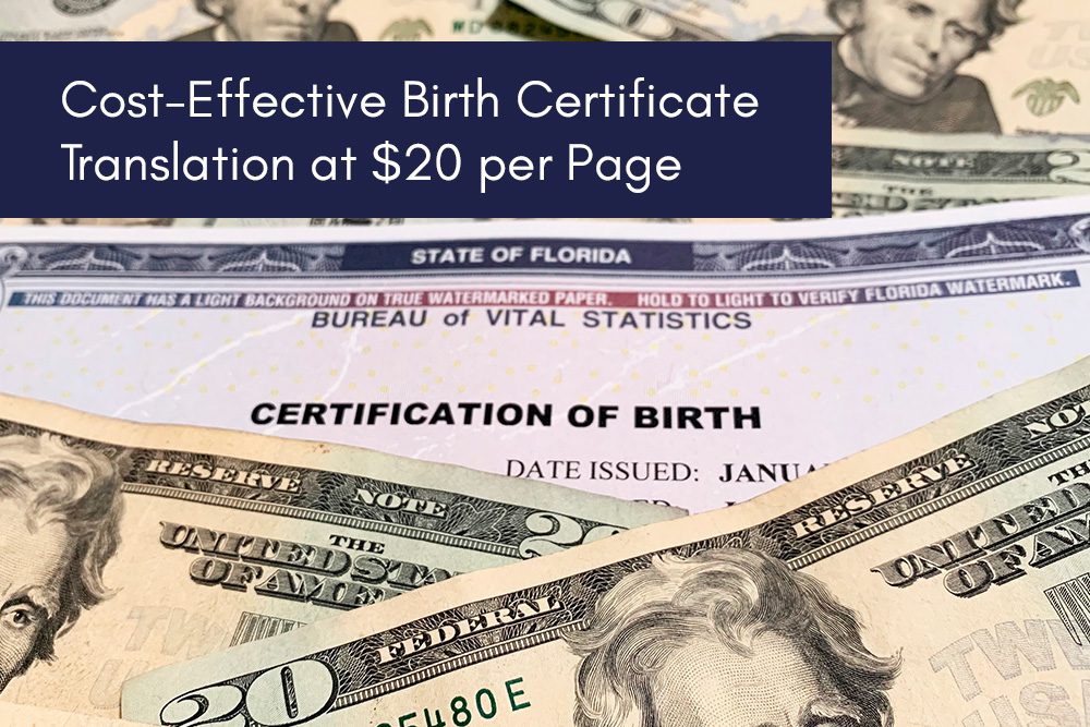 Birth certificate translation services in Las Vegas - USCIS approved