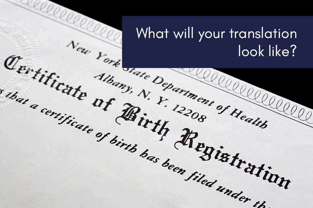 Birth certificate translation services in Las Vegas - USCIS approved